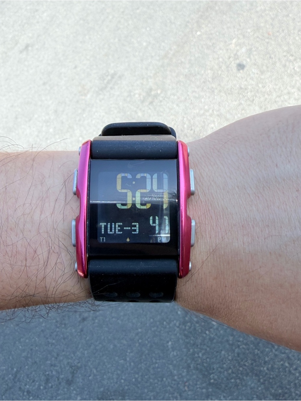 Vintage Nike Torque Digital Chronograph Watch Red WC0067-835 New Battery